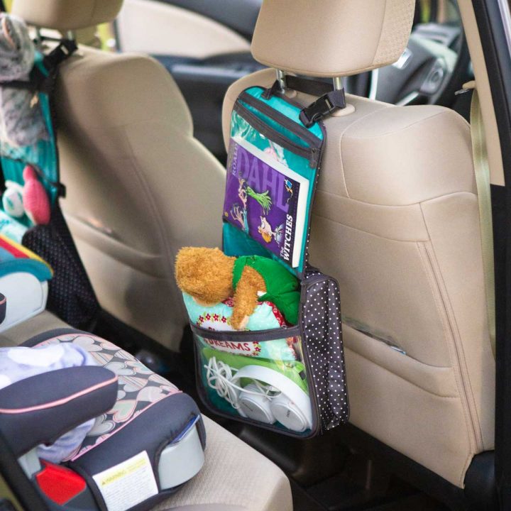 An organized backseat for the kids.