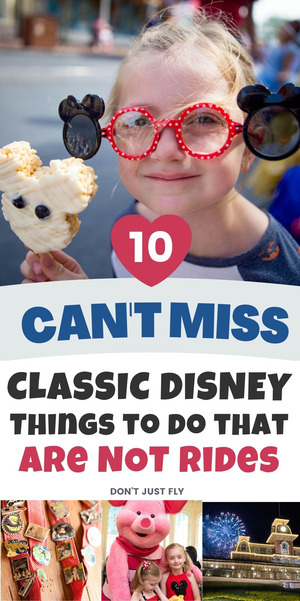 A photo collage shows several fun things to do at Disney that are not rides.