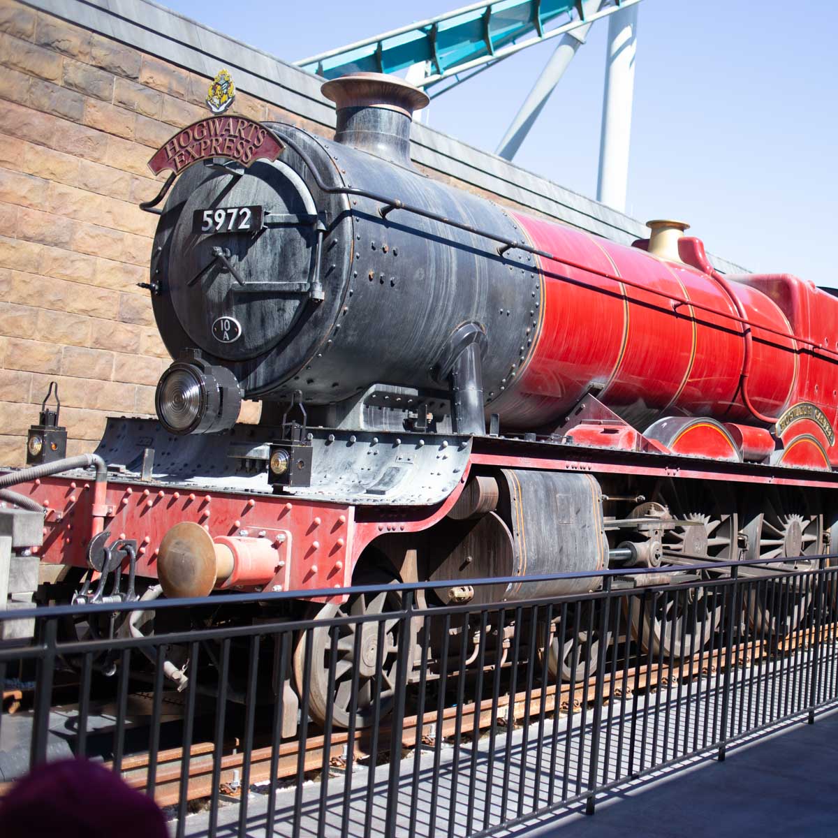 The Hogwarts Express train at Harry Potter Universal Orlando Theme Park.