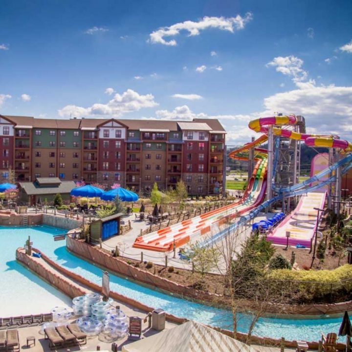 The waterpark at the Wilderness at the Smokies Resort.