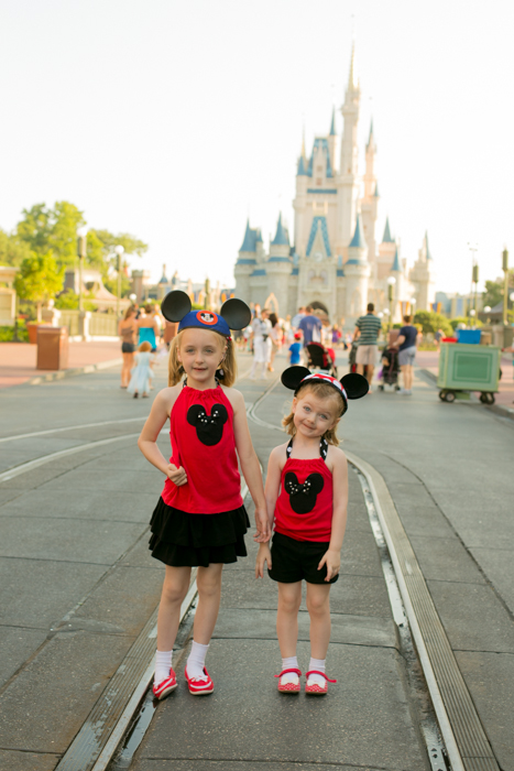 Matching outfits from Etsy on two little girls at Disney.