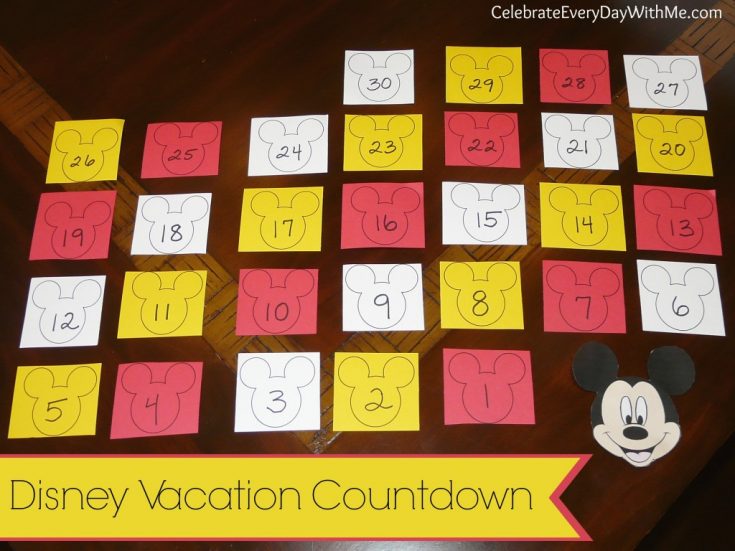 Free Printable Disney Vacation Planner Stickers: Countdown