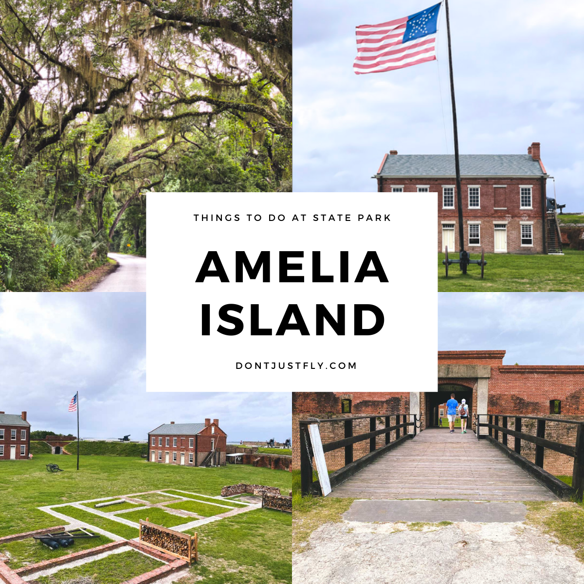 A photo collage shows several scenes from Amelia Island State Park.