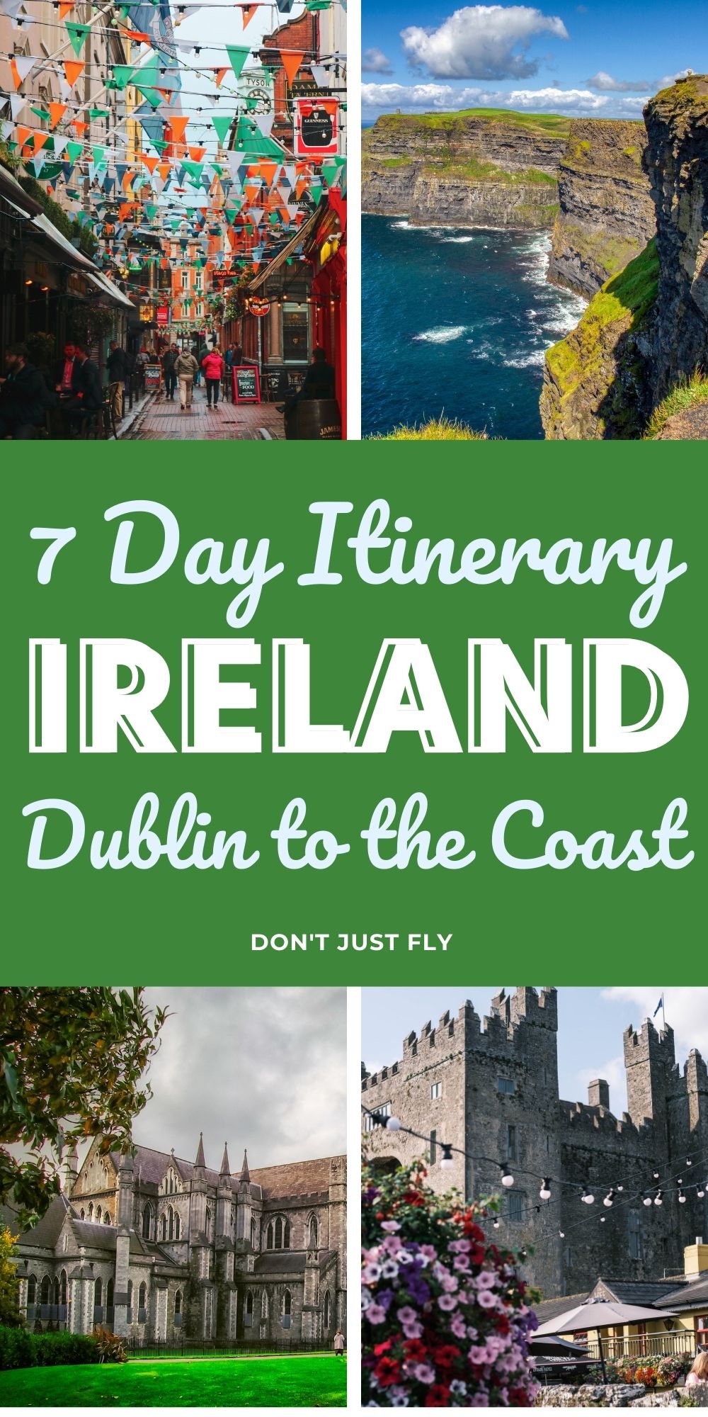 A photo collage shows the landmarks from the Ireland itinerary.
