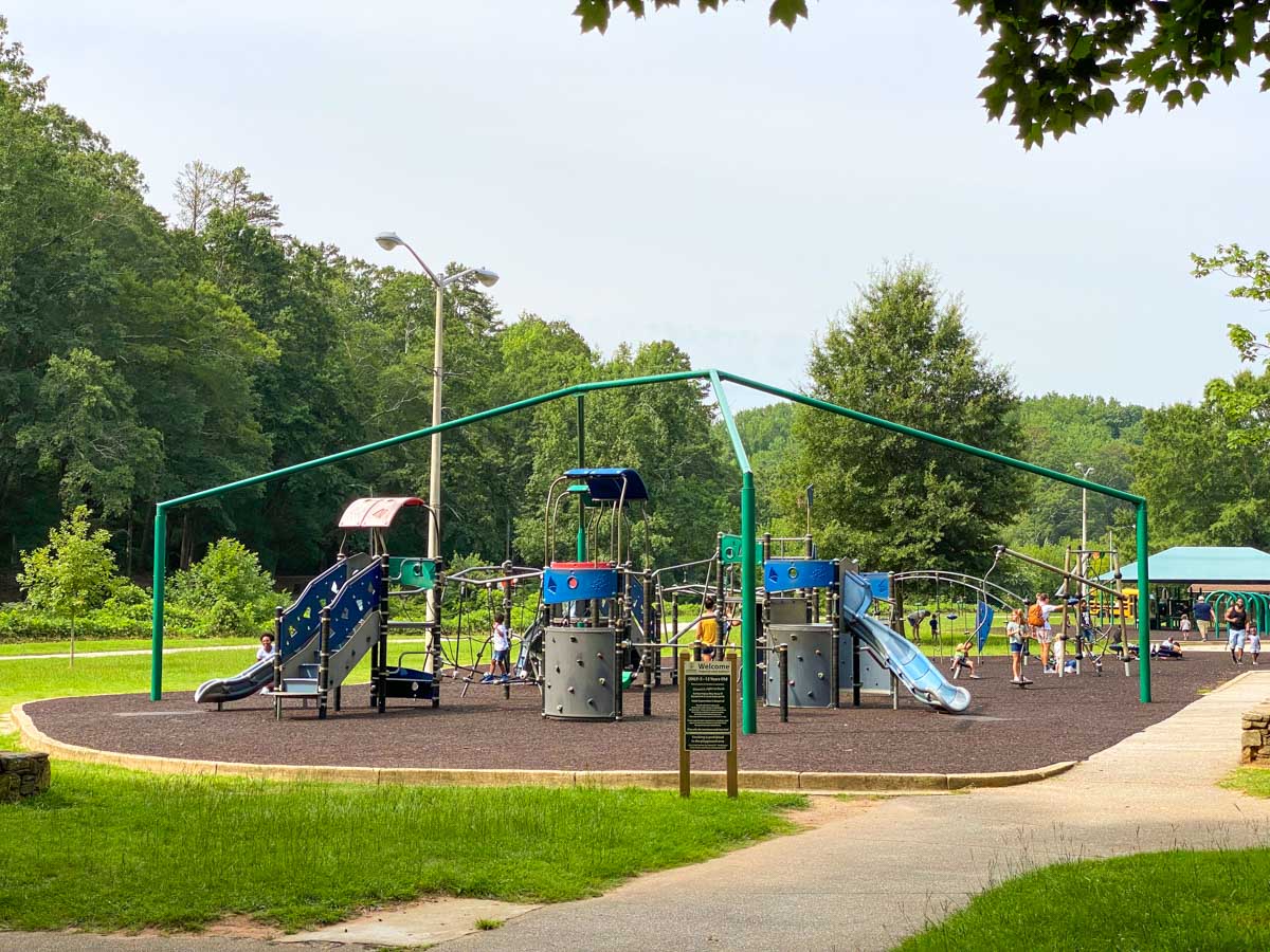 A huge playground is free and open to the public.