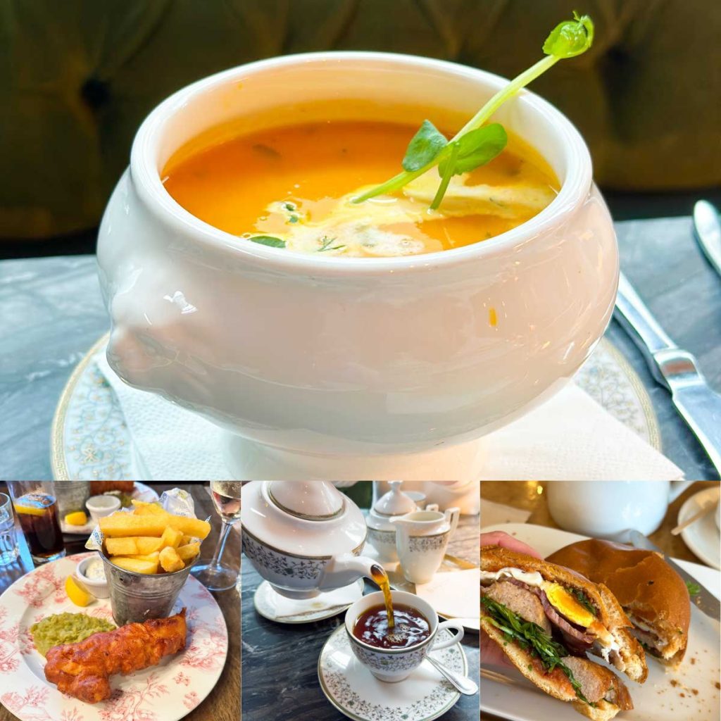 A photo collage shows several dishes from local Irish pubs and restaurants.