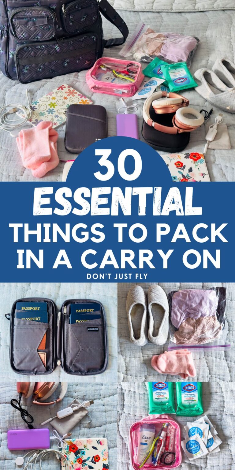 Carry On Packing List for International Flights - Don't Just Fly