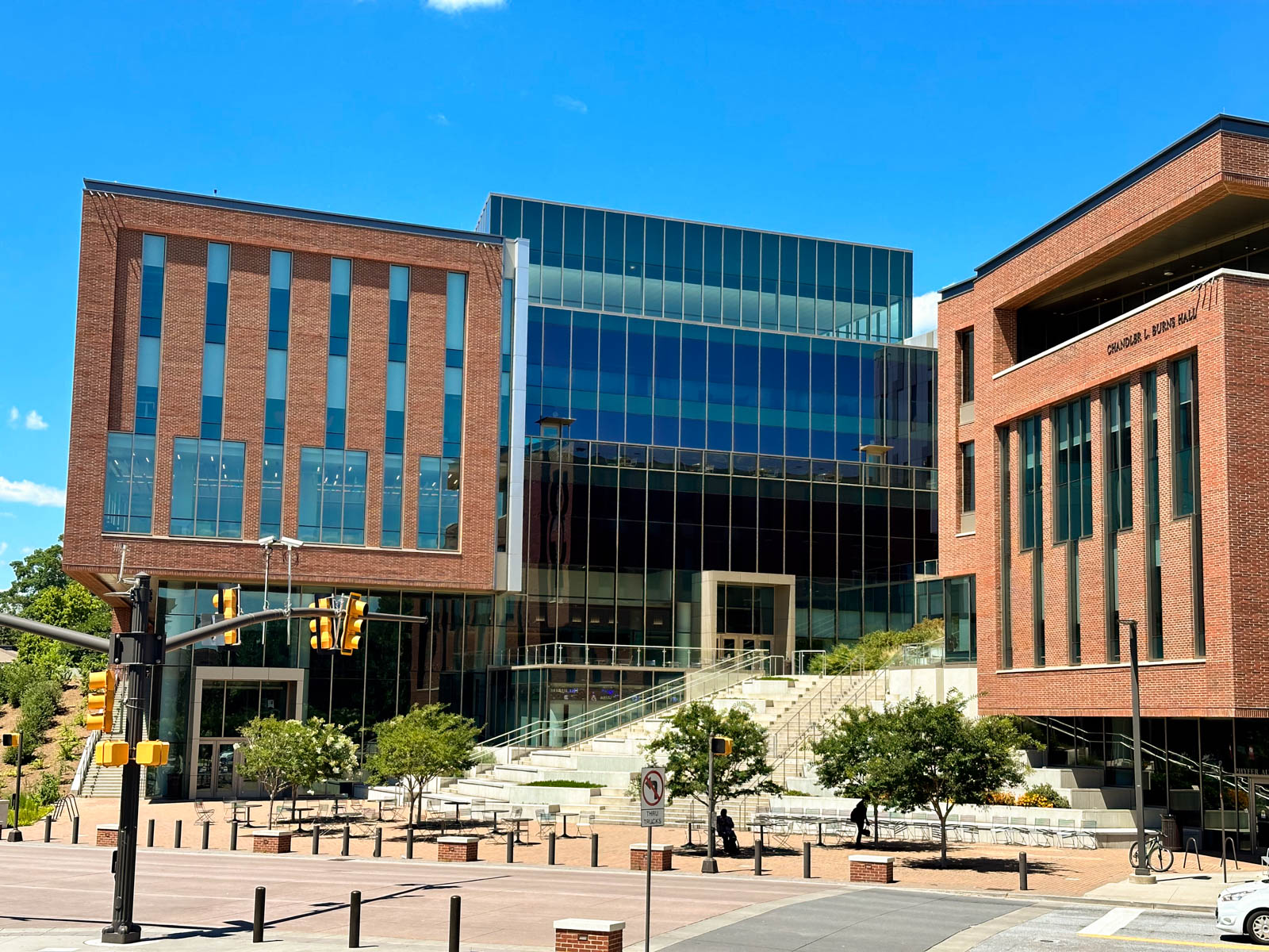 The front of the business college at Clemson.