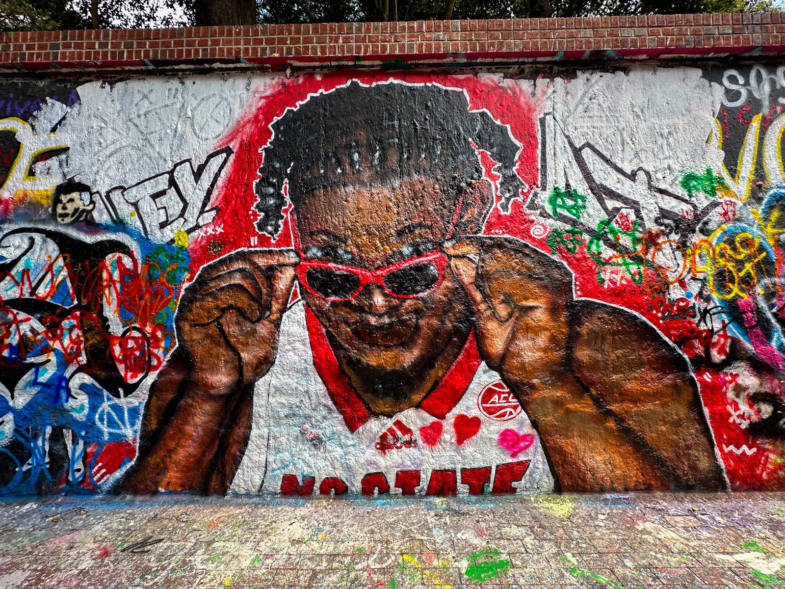 A painted mural on the NC State campus.