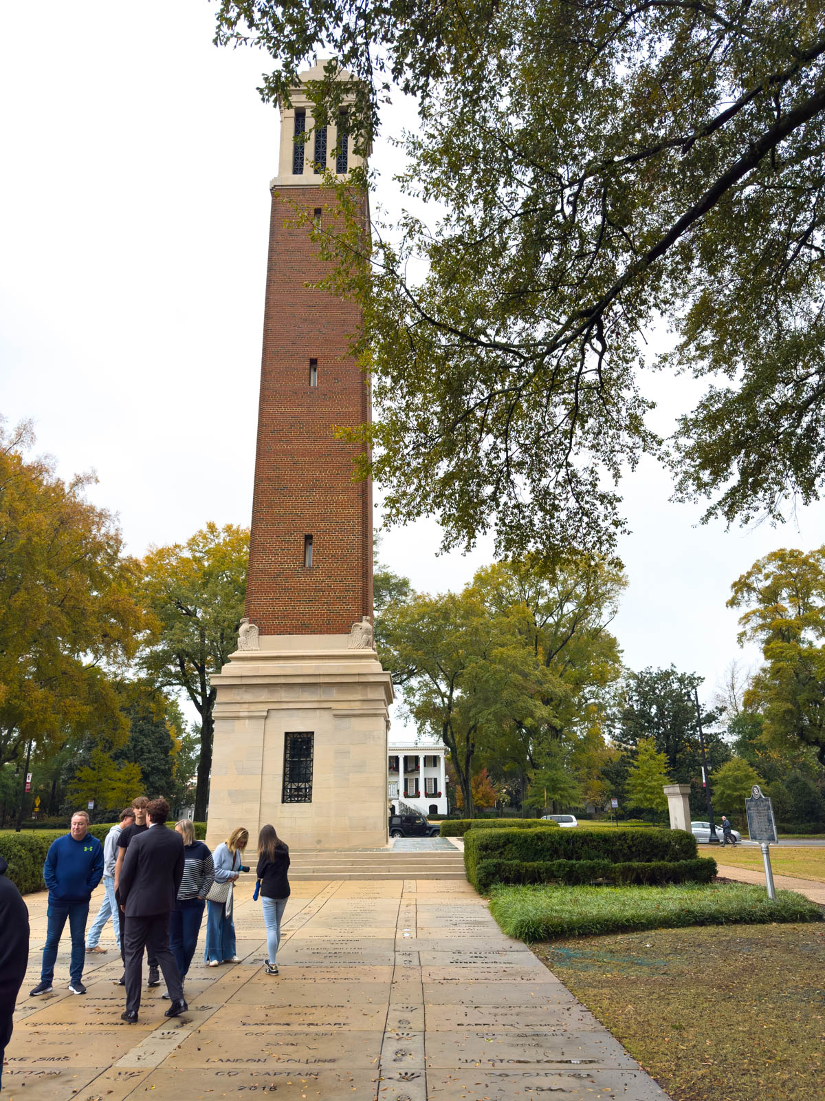 The Denny Chimes bell tower in the center of the University of Alabama campus.