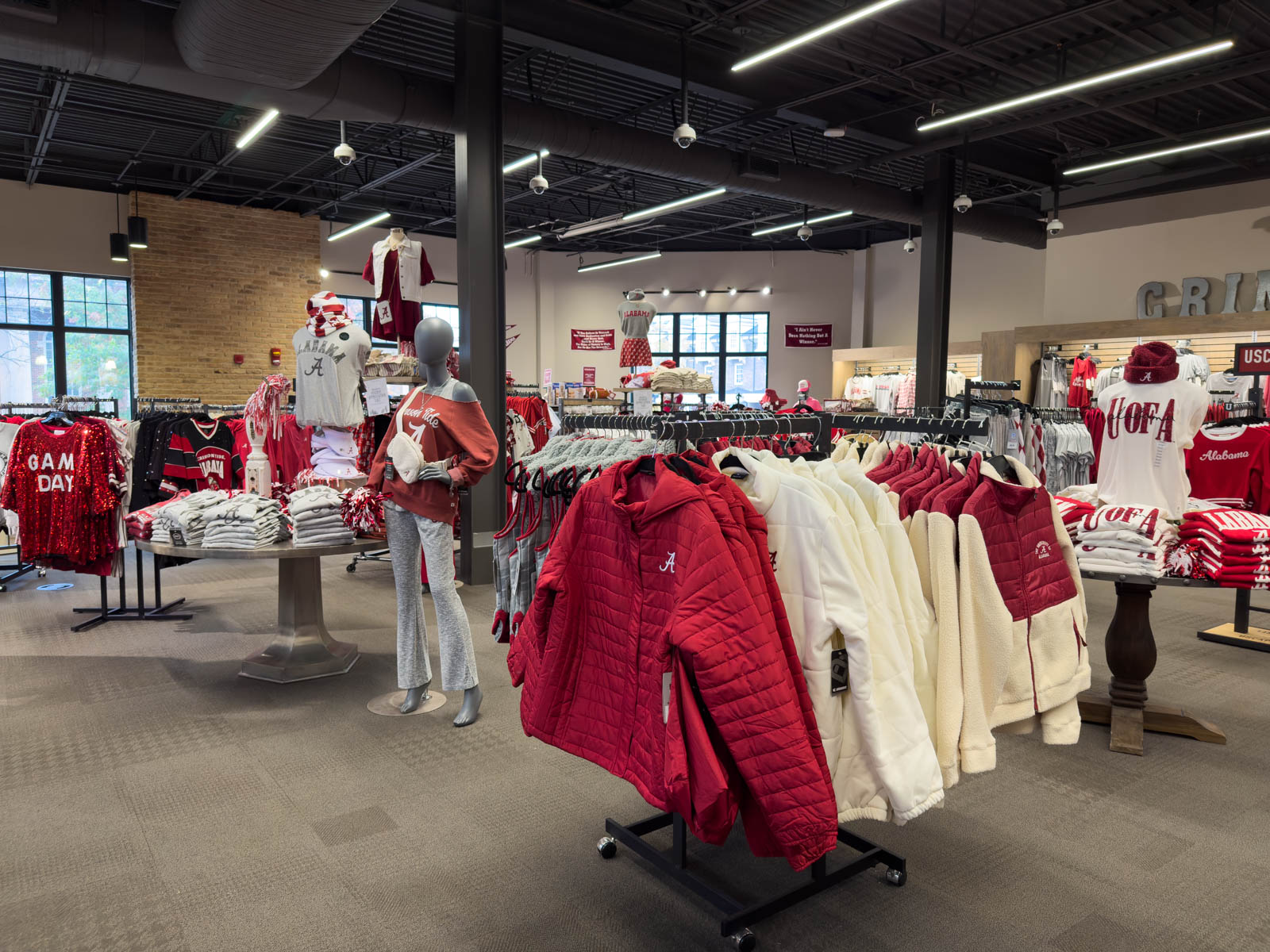 Inside the campus bookstore.