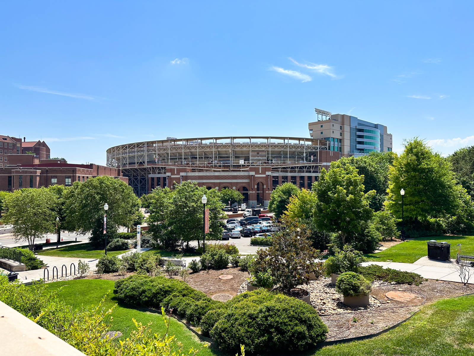 The football stadium on campus.