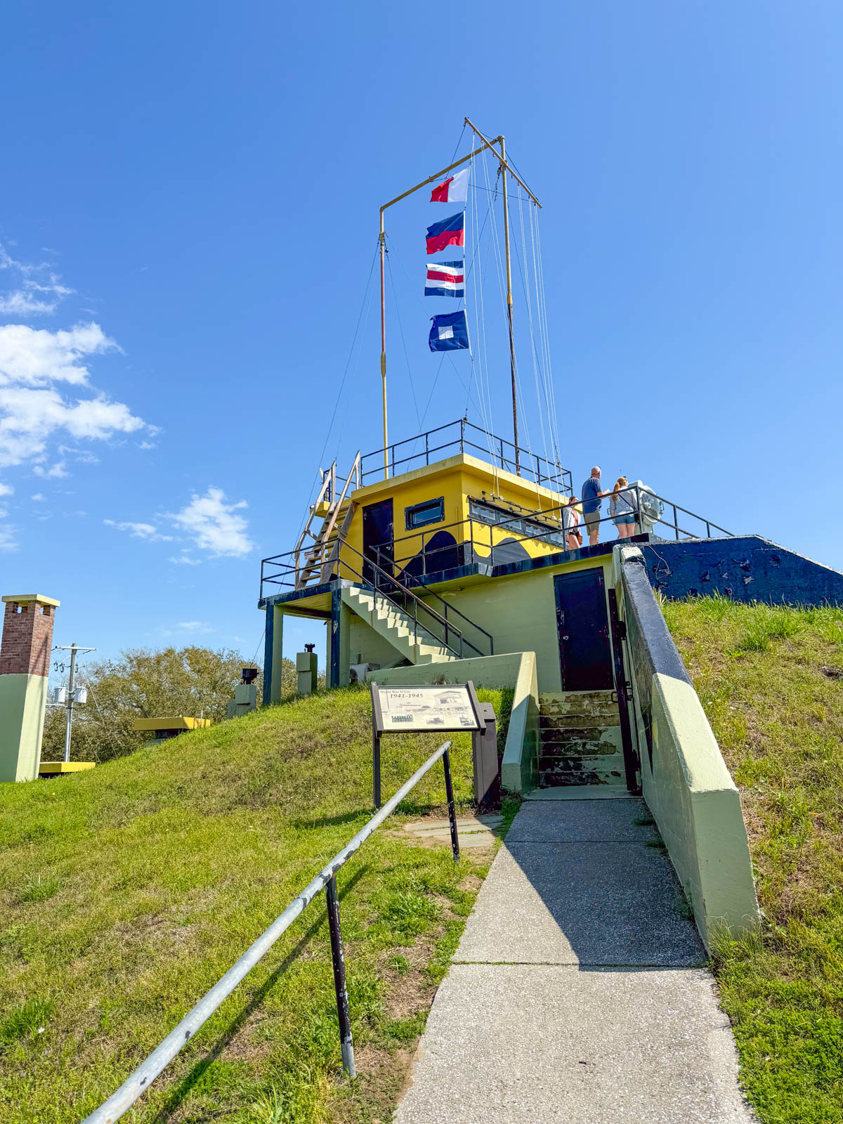 The watch tower on top of a hill at Fort Moultrie.
