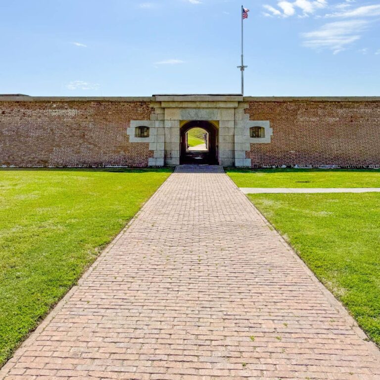 The entrance to the fort in Sullivan's Island.