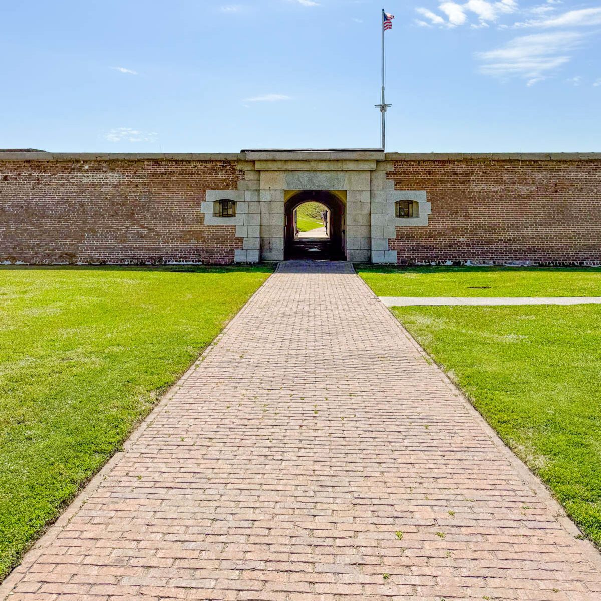 The entrance to the fort in Sullivan's Island.