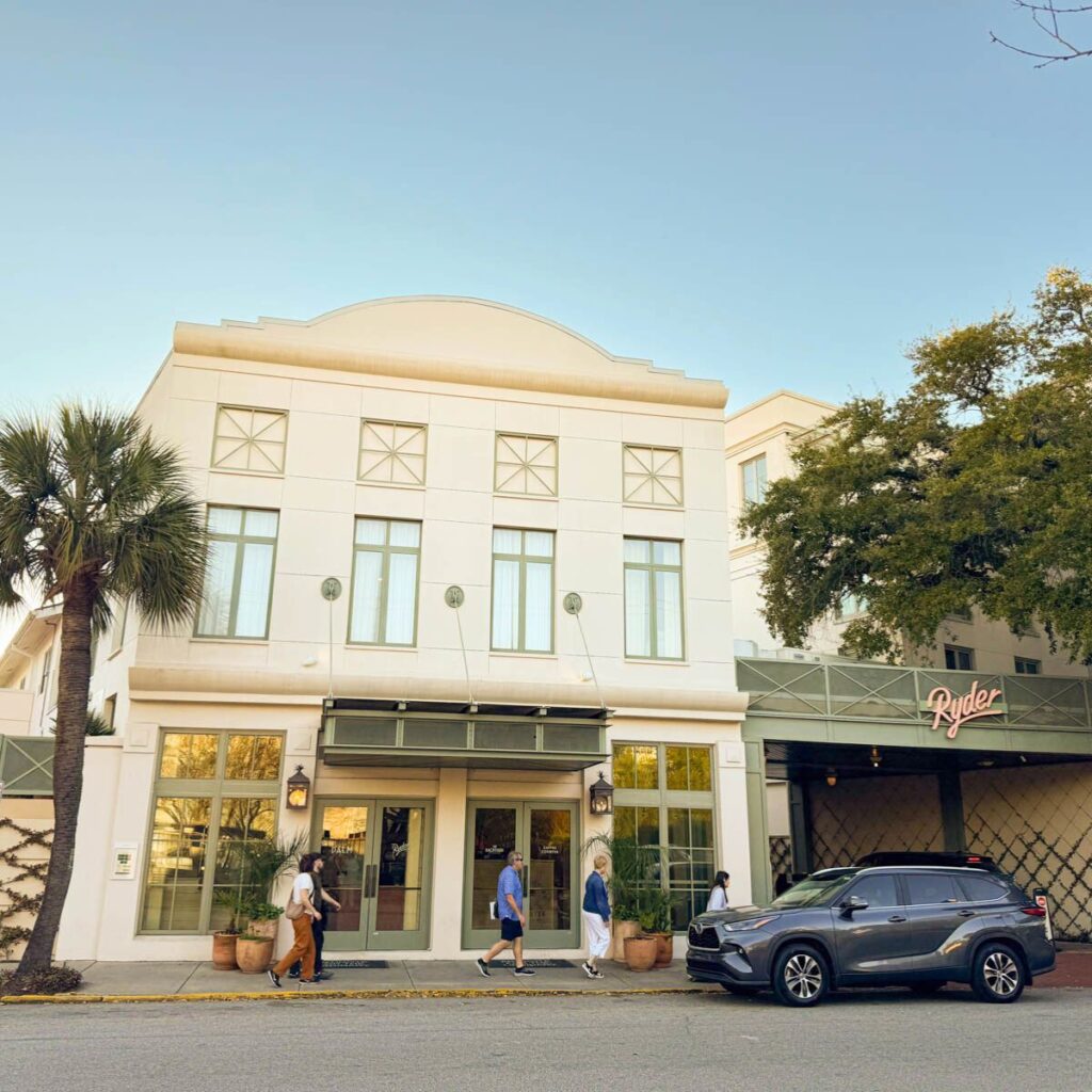 The outside of the Ryder Hotel on Meeting St.
